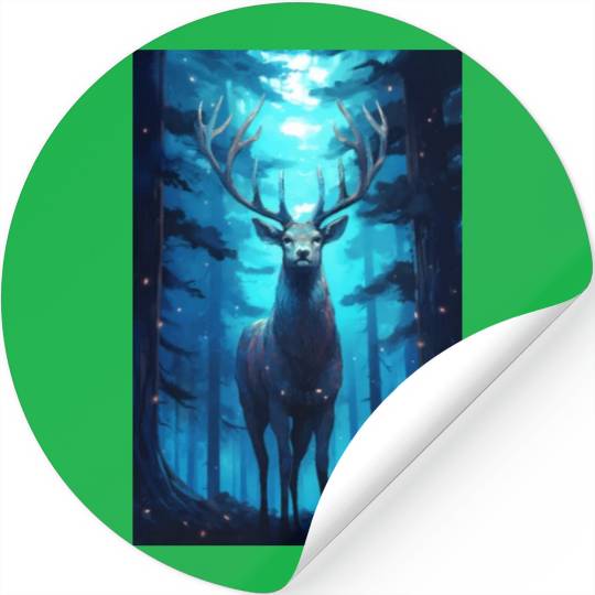 Deer In The Forest Mysterious Stickers
