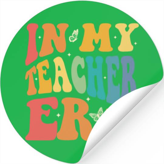 Groovy In My Teacher Era, Teachers, Teaching Stickers
