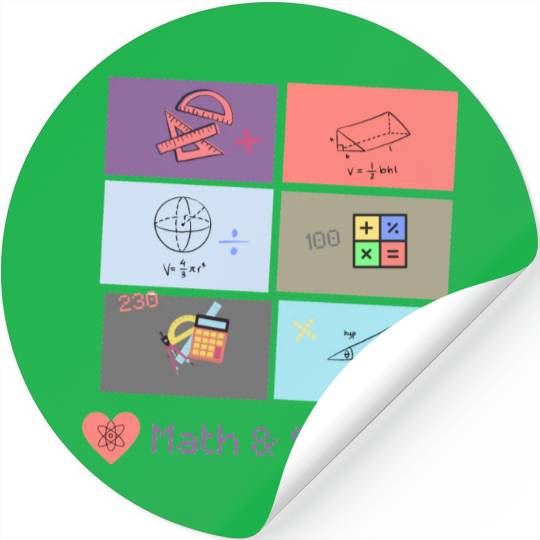 I love math and science Stickers