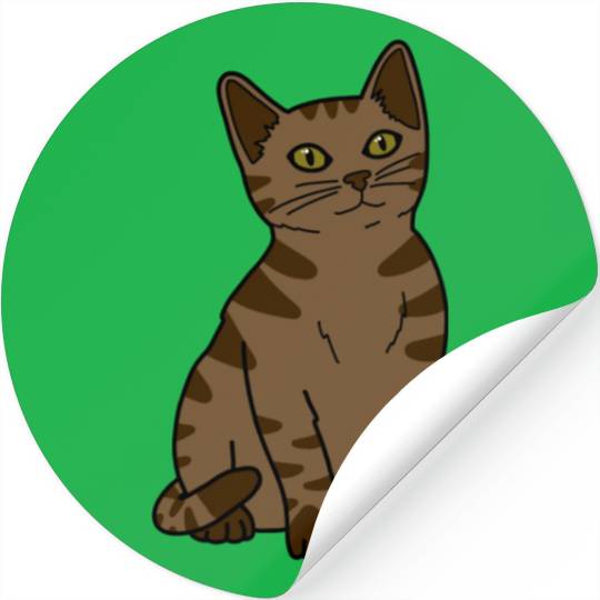 Brown Tabby Cat Stickers