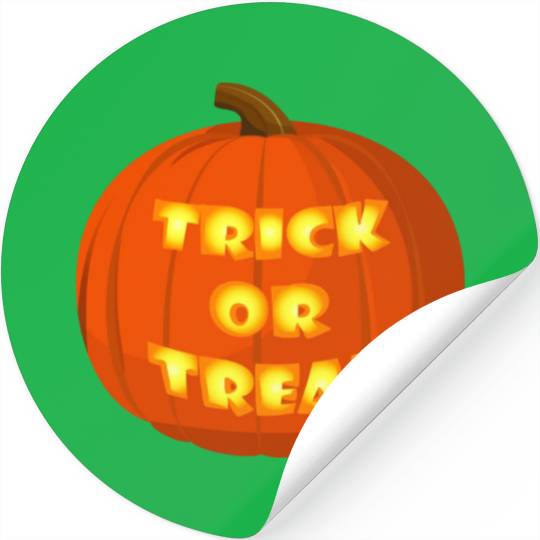 Trick Or Treat Halloween Pumpkin Stickers