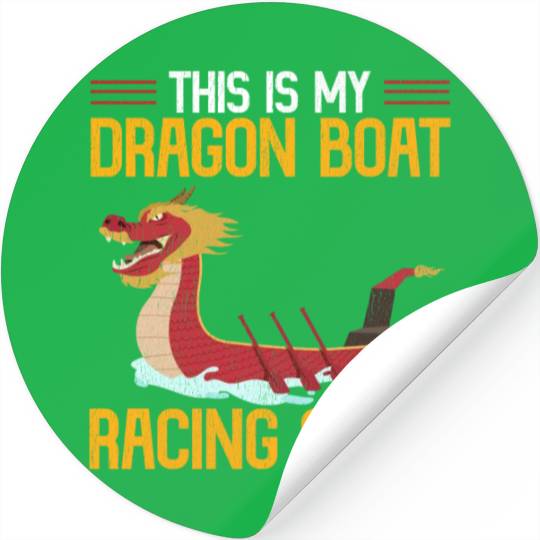 Funny This Is My Dragon Boat Racing Stickers Paddle