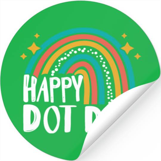 Happy Dot Day Rainbow Polka Dot International Stickers