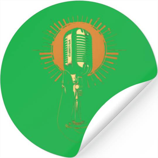 Microphone Retro Mic Stickers
