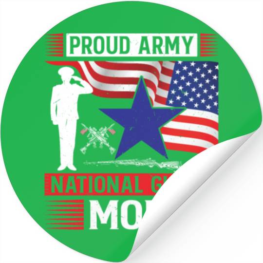 Proud Army National Guard Mom Stickers