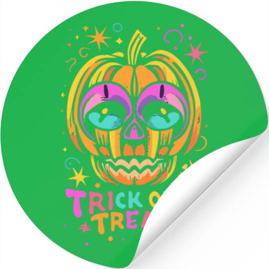 Halloween Skeleton Pumpkin Stickers