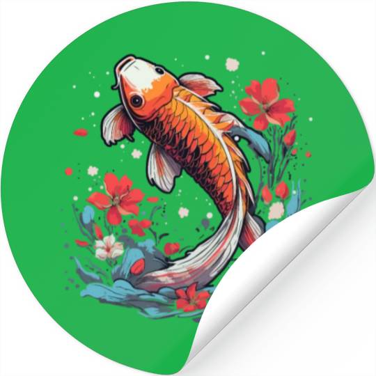 Koi Fish Koi Carp Japanese Koi Garden-Pond Koi Stickers