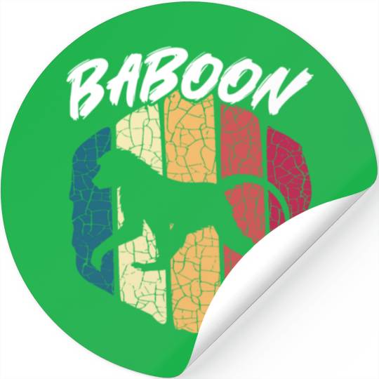 Baboon Monkey Lover Wildlife Animal Zookeeper Stickers