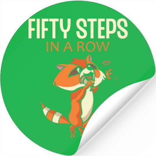 Fifty Steps In a Row Funny Walk Routine Red Panda Stickers