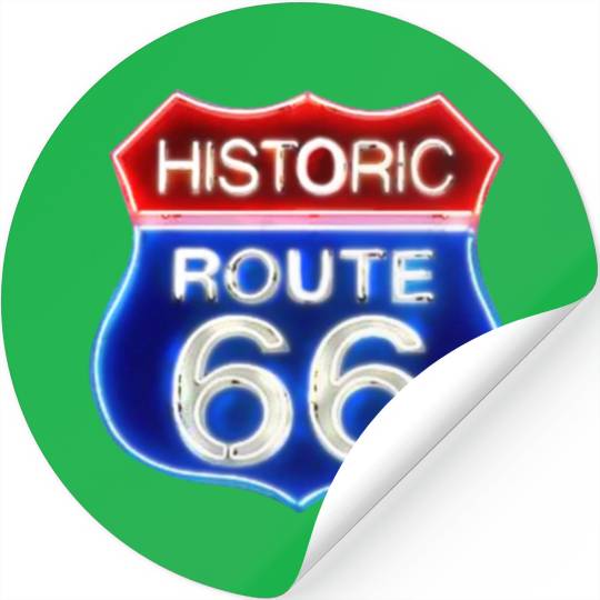 Route 66 neon sign Stickers