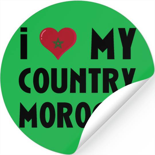 I love my country morocco Stickers