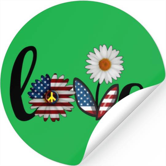 Love daisy solid Stickers
