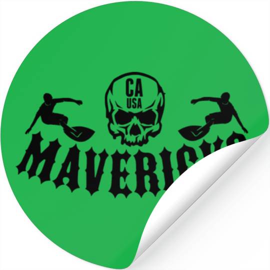 Mavericks Beach Northern California Usa Stickers