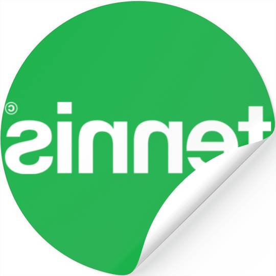 Tennis Backwards In A White Font Stickers