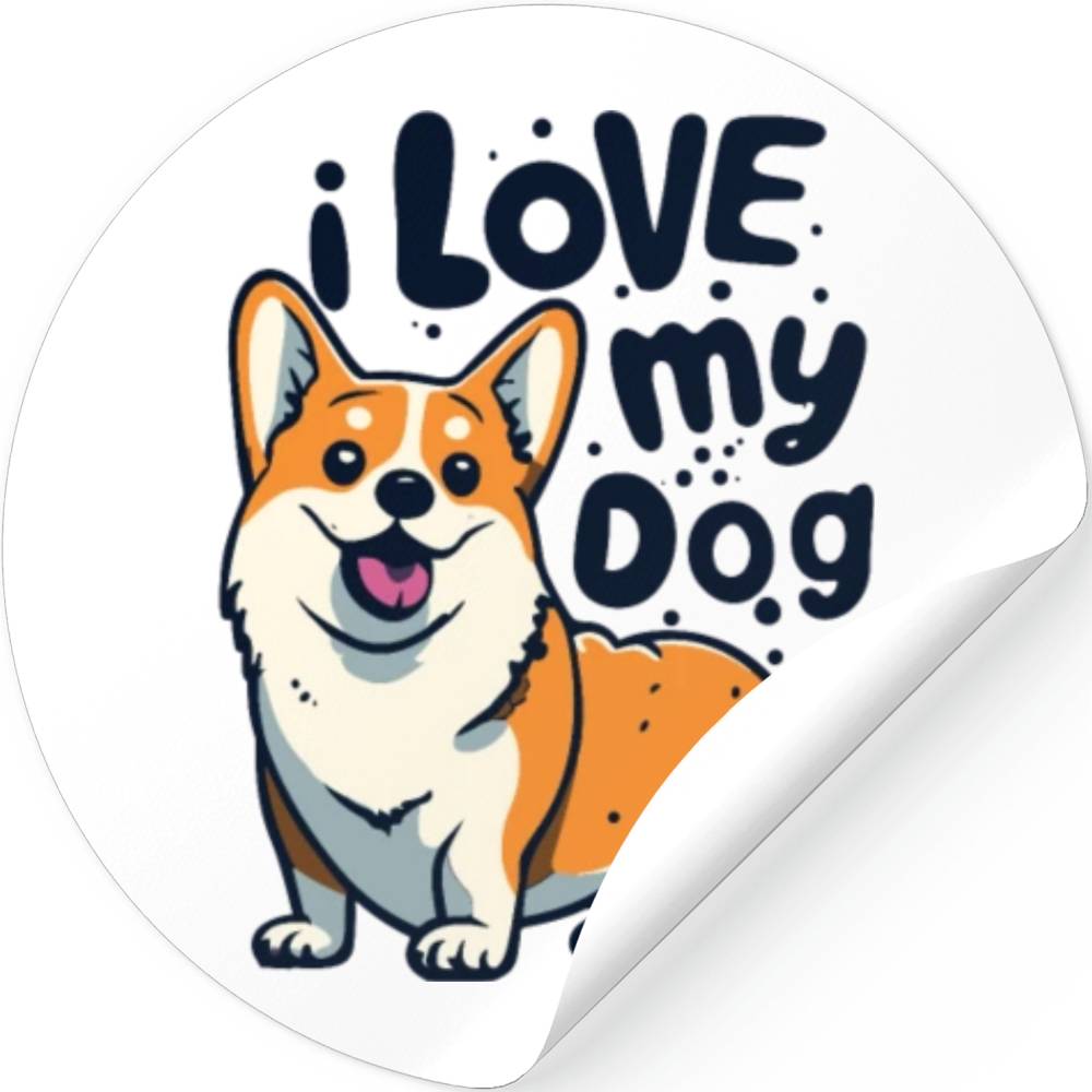 I Love My Dog Stickers | Adorable Puppy Stickers