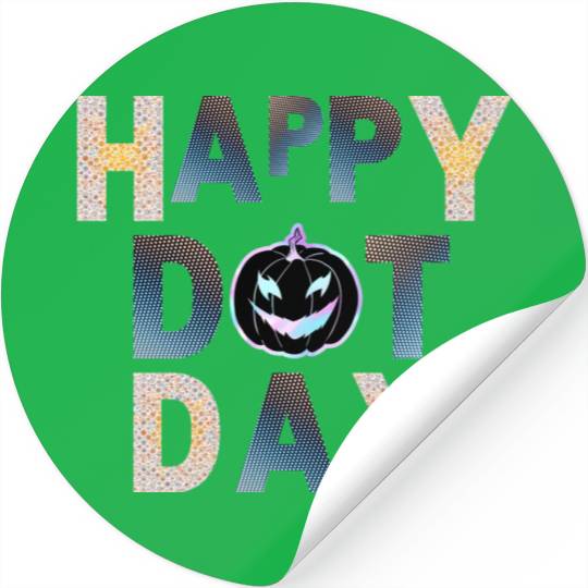 Happy dot day pumpkin polka dot Stickers