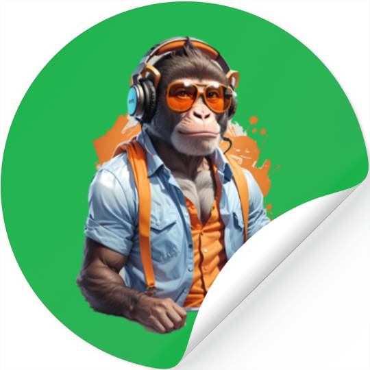 monkey music Stickers