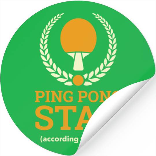 Ping Pong Star according to my cat Stickers