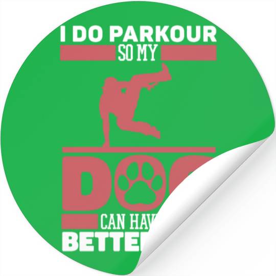 Parkour Free Running Dog Stickers