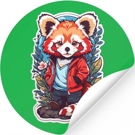 Red Panda Kawaii Stickers