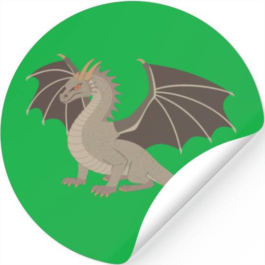 Brown Dragon Stickers