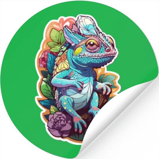 Chameleon kawaii Stickers