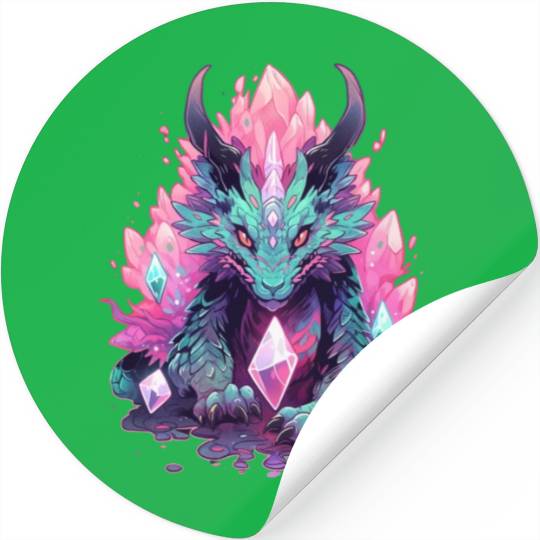 Kawaii Crystal Dragon Stickers