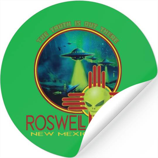 Roswell Aviation New Mexico Alien UFO Stickers