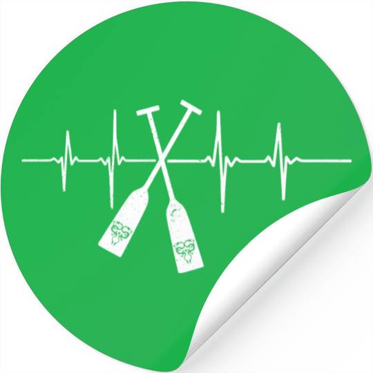 Chinese Dragon Boat Racing Paddles Heartbeat Stickers