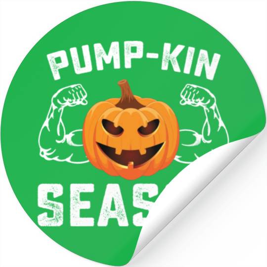 Pump Kin Season Pumpkin Gym Workout Fitness Stickers