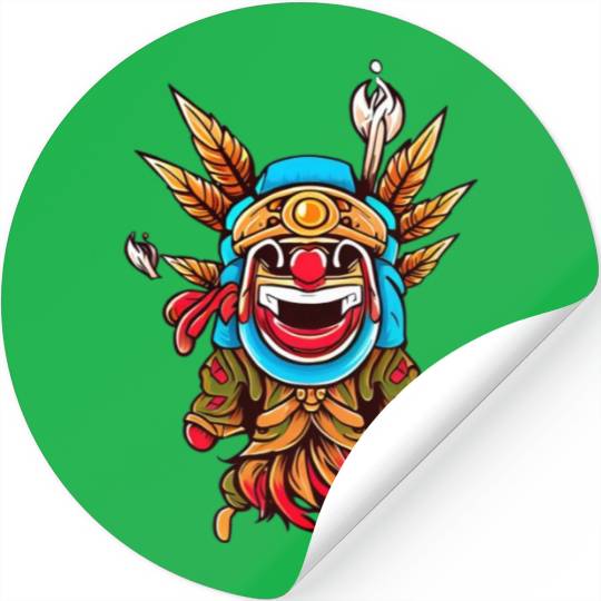 Indigenous Elegance from Afar Stickers