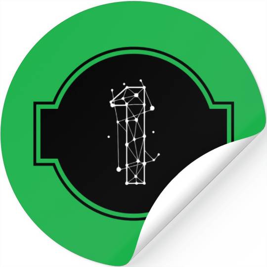 Space Number 1 Stickers