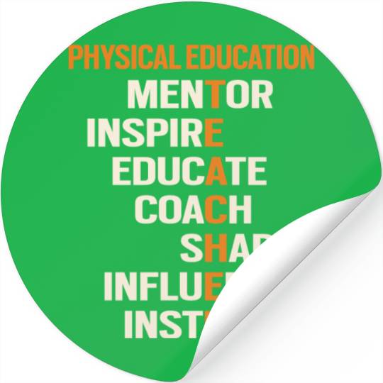 Pe Physical Education Teacher Teach Back To School Stickers