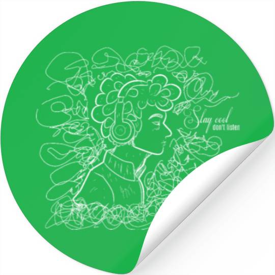stay cool white Stickers