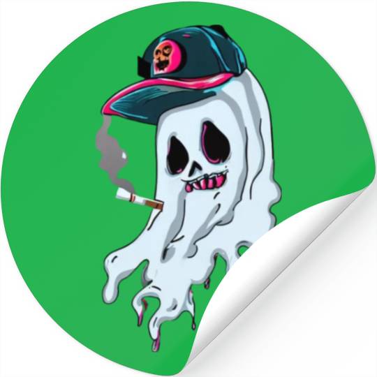 Ghost with cap Stickers