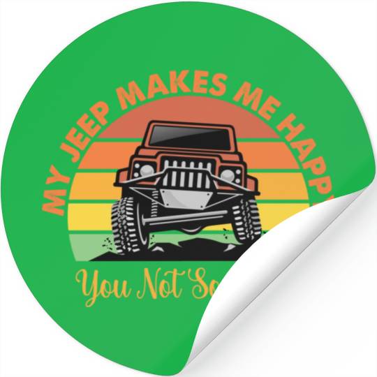my jeep makes me happy Stickers