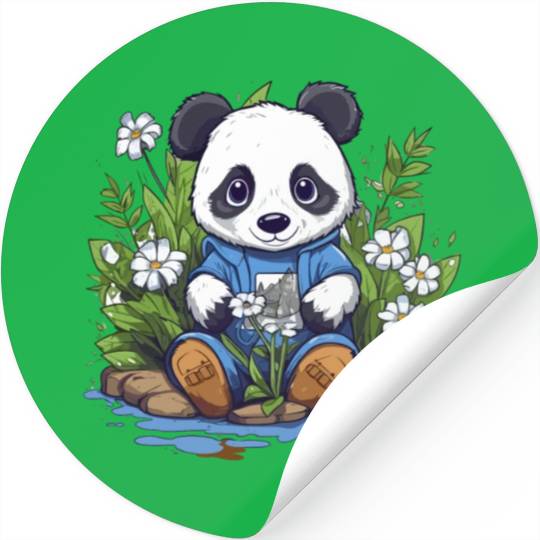 Playful Panda Garden Stickers