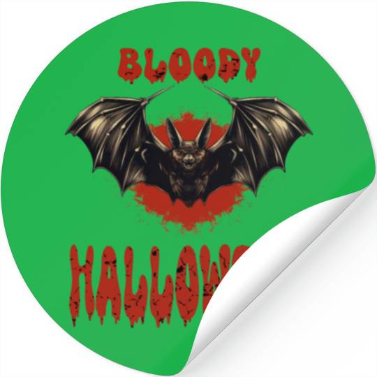 Bloody Halloween Vampire Bat Spooky Stickers