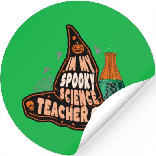 In My Spooky Science Teacher Era Witch Stickers