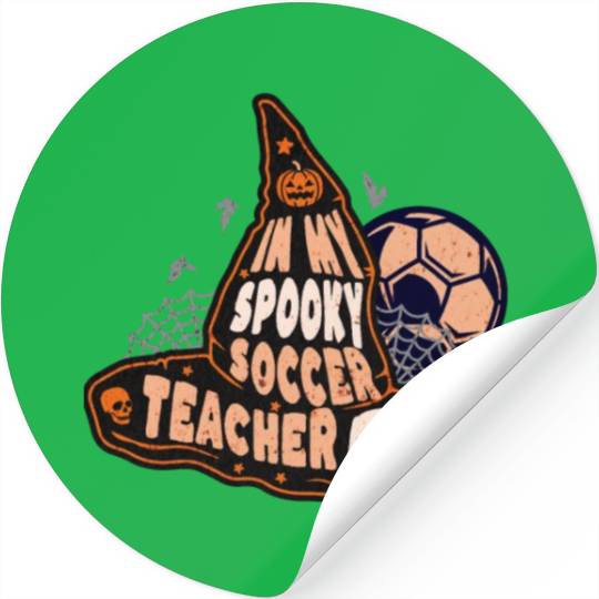 In My Spooky Soccer Teacher Era Witch Stickers