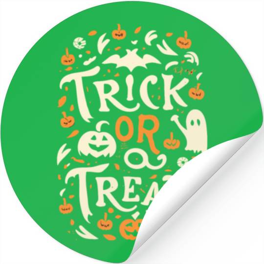 Trick or Treat Happy Halloween Stickers