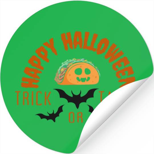 Trick or tacos halloween Stickers