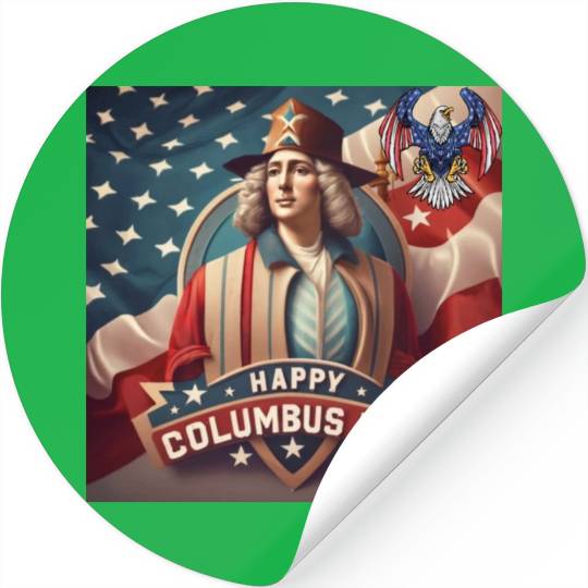 happy columbus day Stickers