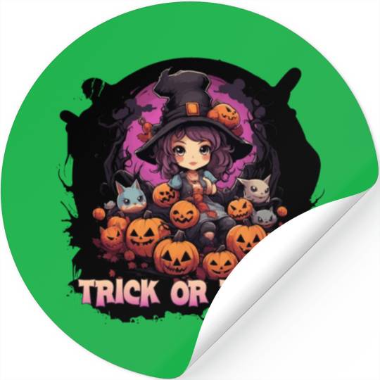 Cute Halloween witch Stickers