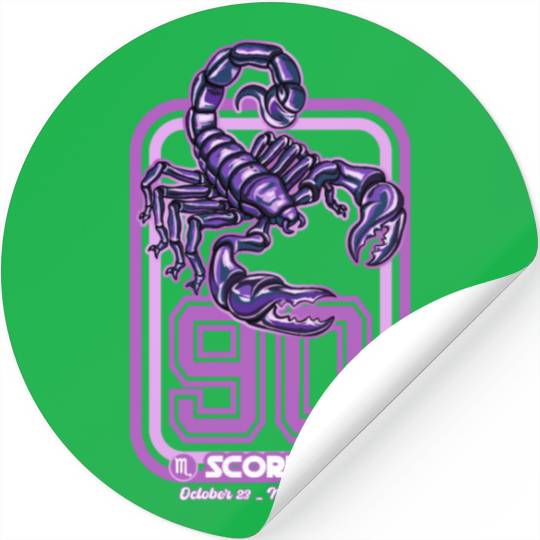 Scorpio Born in 1990 Zodiac star sign horoscope As Stickers