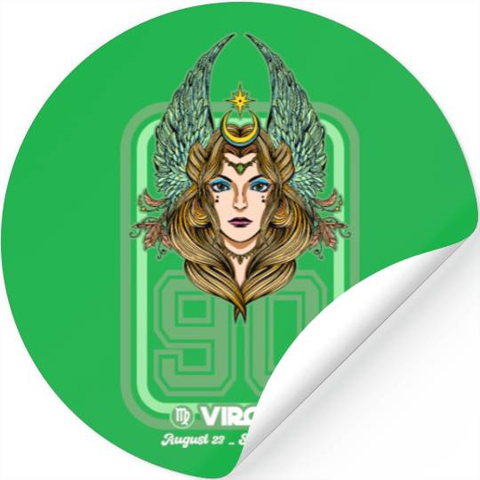 Virgo Born in 1990 Zodiac star sign horoscope Astr Stickers
