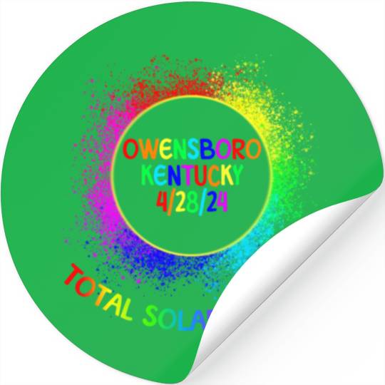 Total Solar Eclipse Owensboro Kentucky 4/28/24 Kid Stickers