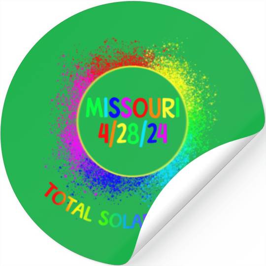 Total Solar Eclipse Missouri 4/28/24 Kids Eclipse Stickers