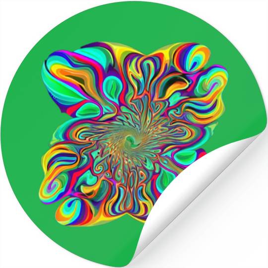 The color of magic mushrooms Stickers