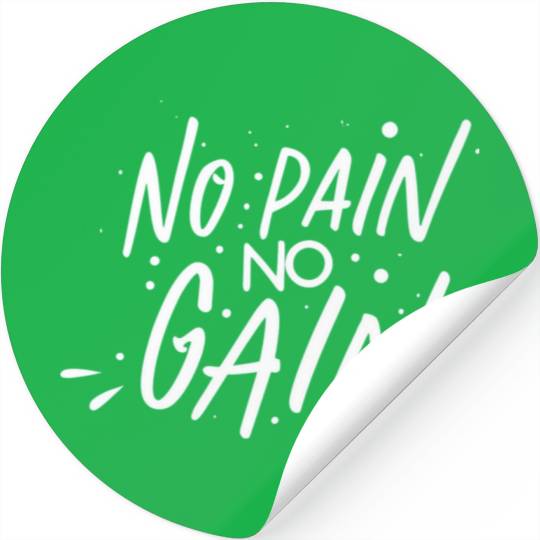 No Pain No Gain Stickers